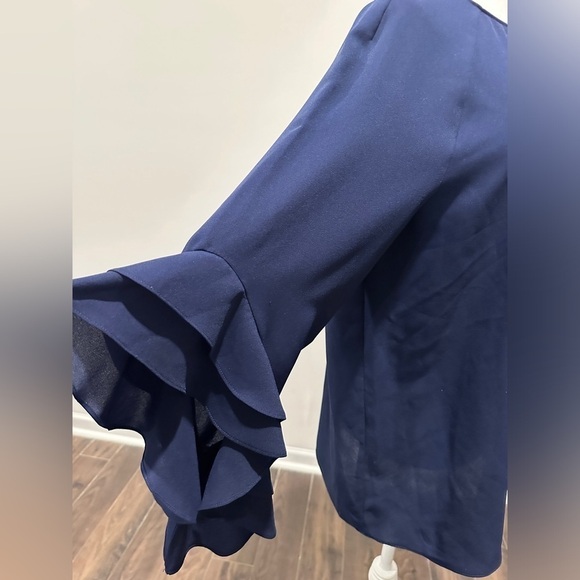 Blue Blouse with Ruffle sleeves - Picture 4 of 8